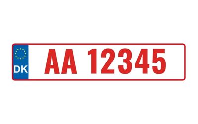 plaque immatriculation Danemark