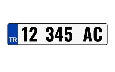plaque immatriculation Turquie