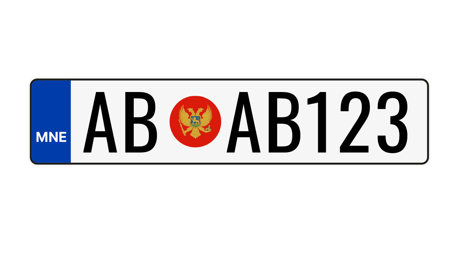 plaque immatriculation Monténégro plaque immatriculation Monténégro